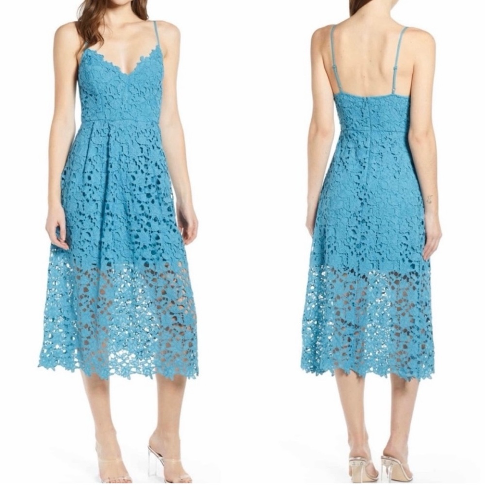 ASTR the Label Lace A-Line Midi Dress Sleeveless